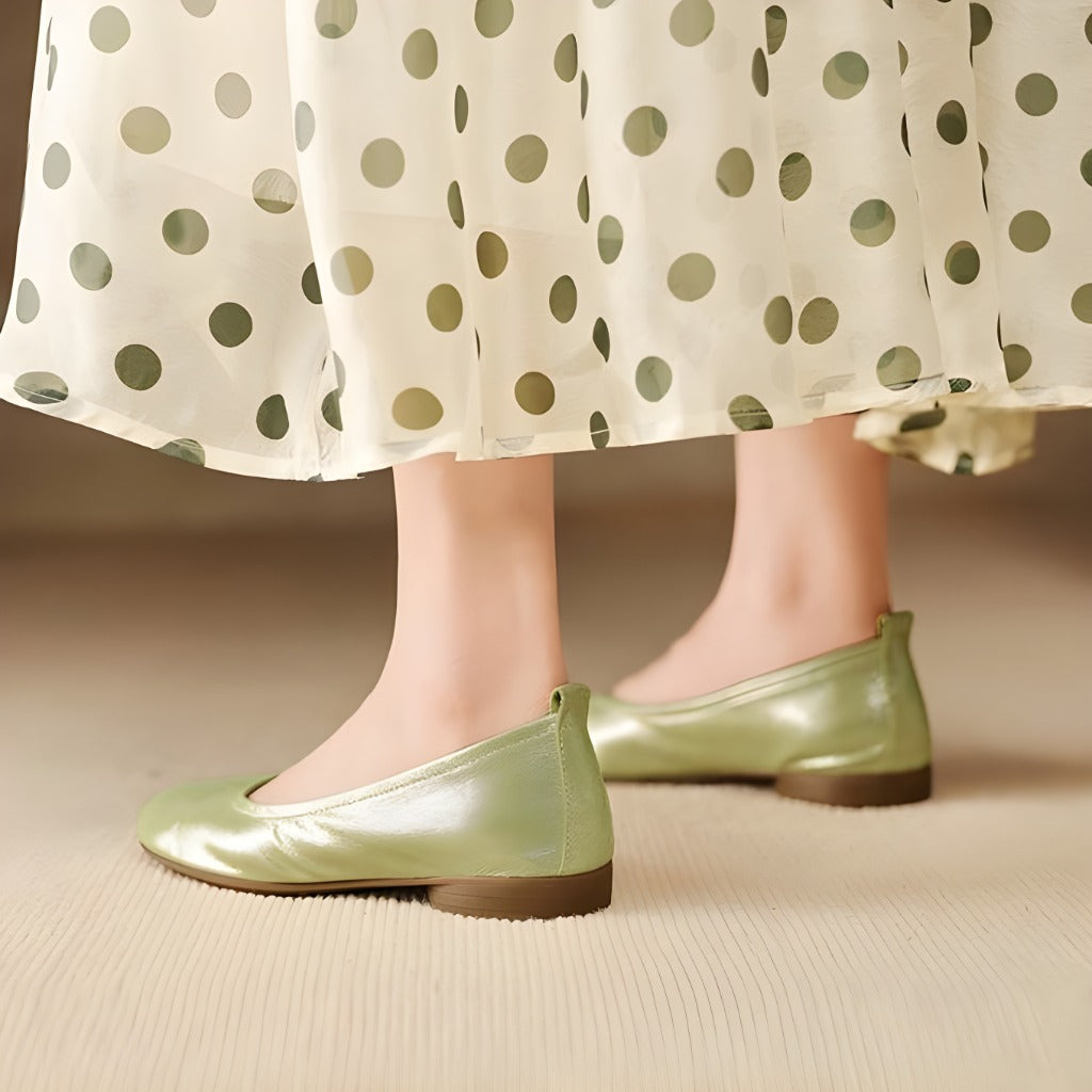 Ozela Genuine Leather Flats