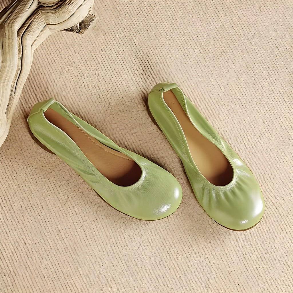 Ozela Genuine Leather Flats