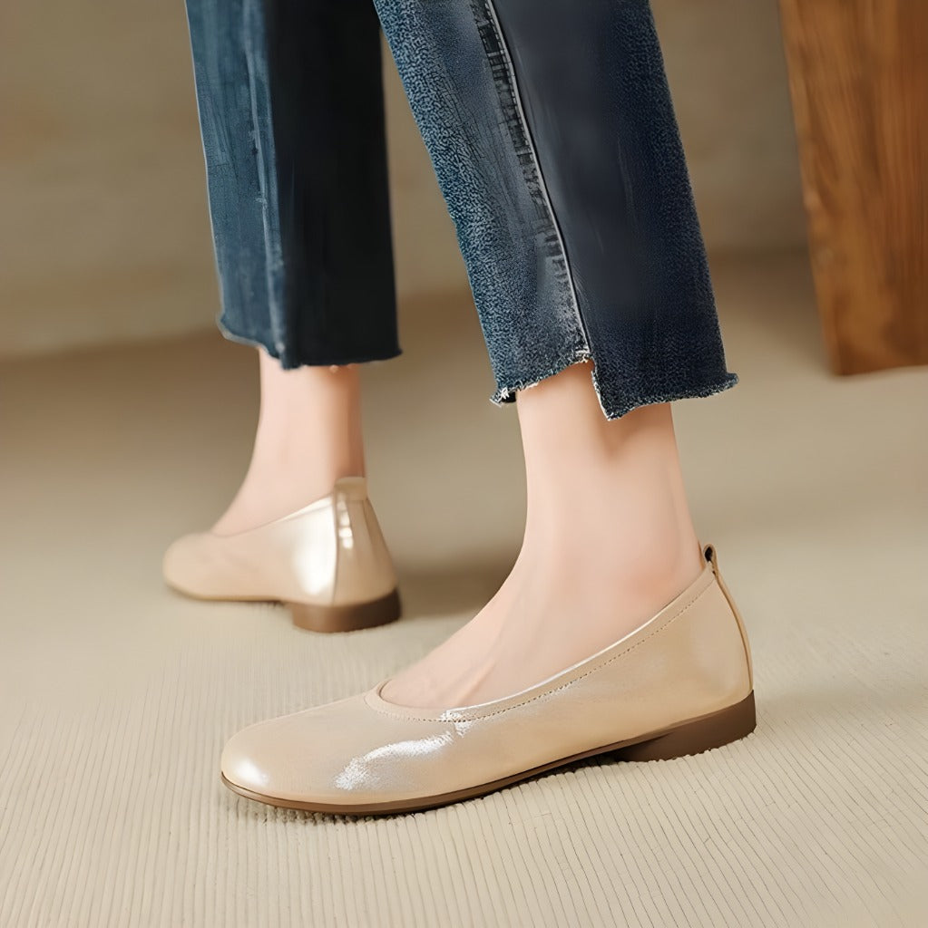 Ozela Genuine Leather Flats