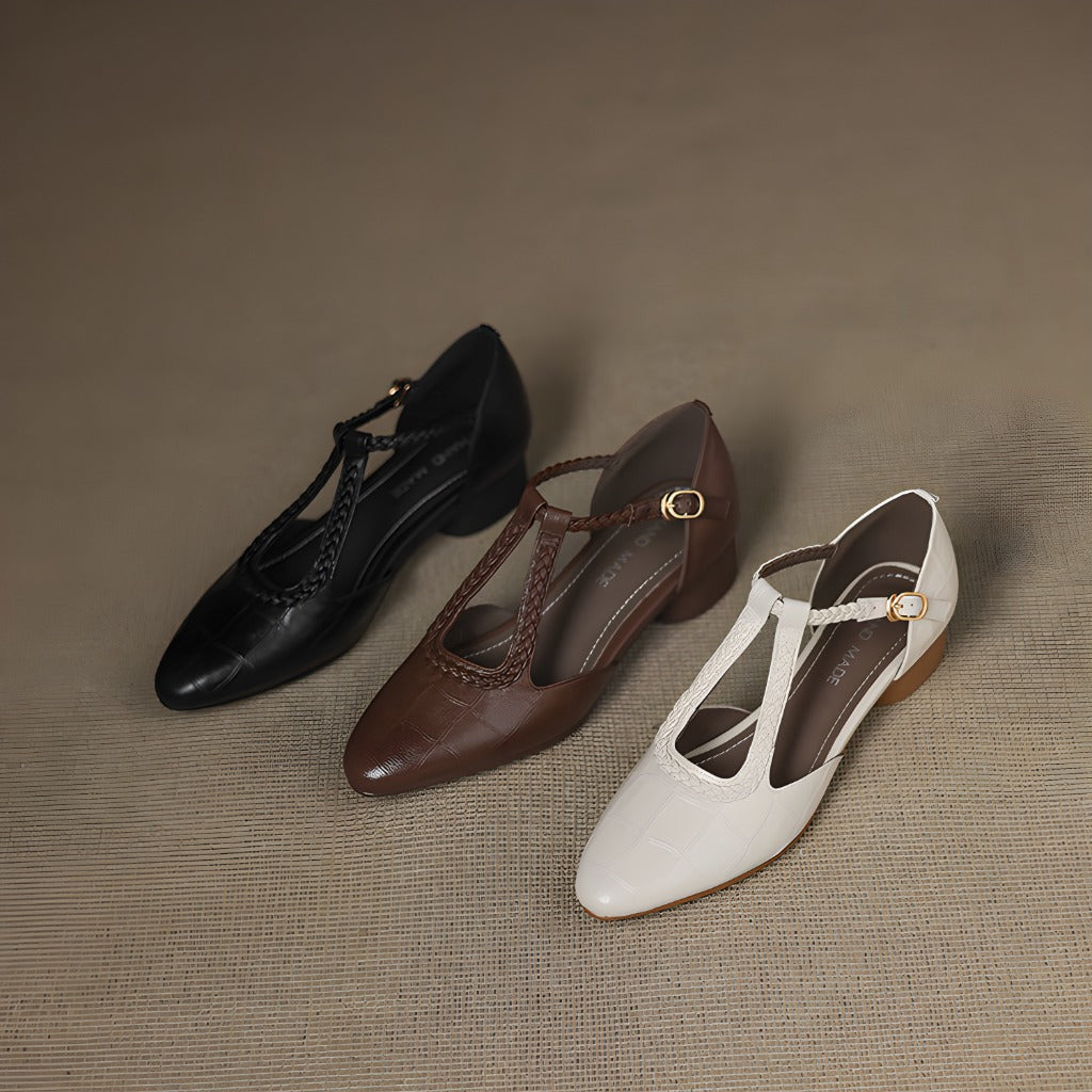 Elira Genuine Leather Pointed Heels