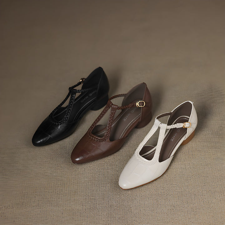 Elira Genuine Leather Pointed Heels