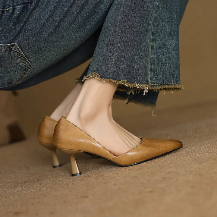 Marina Genuine Leather Pumps — photo 17