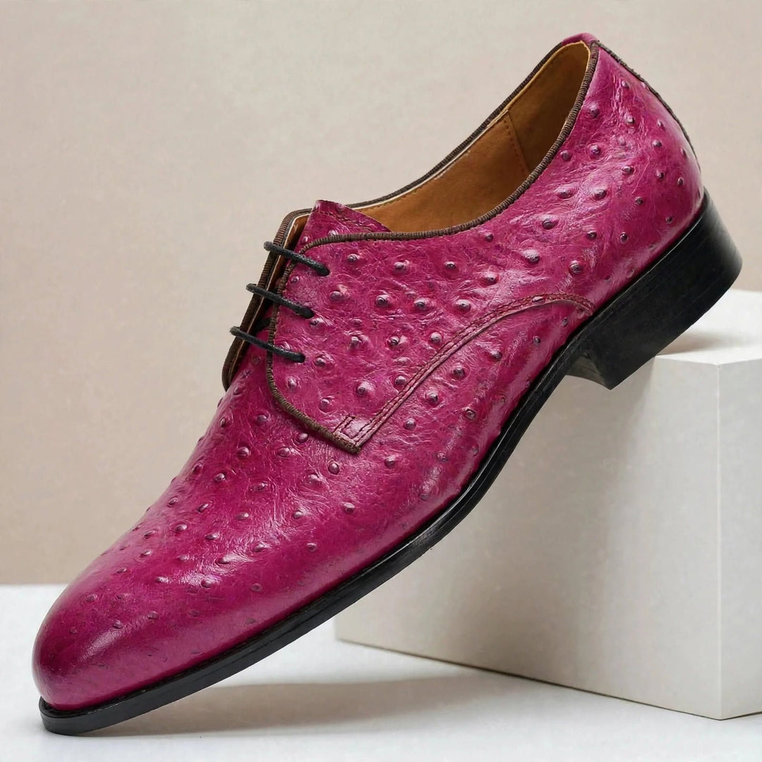 Desmond Ostrich-Embossed Oxfords — photo 7