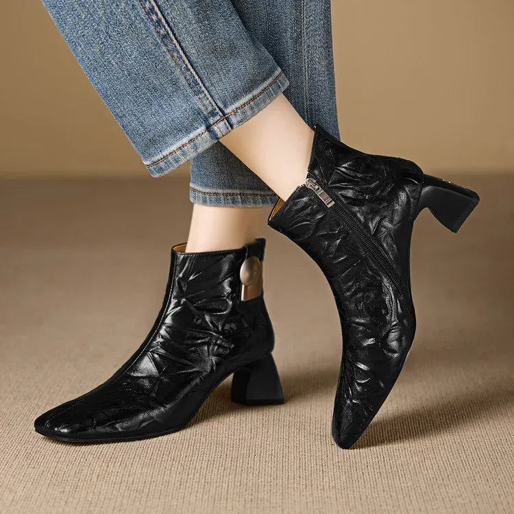 Marina Genuine Leather Ankle Boots — photo 4