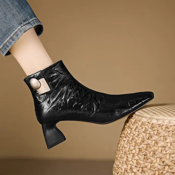 Marina Genuine Leather Ankle Boots — photo 9