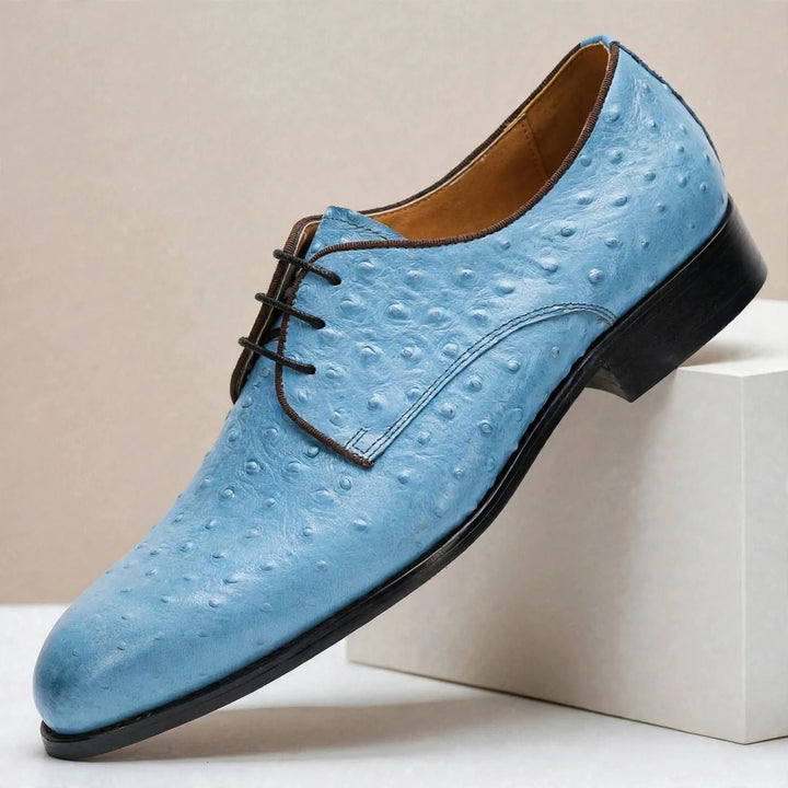 Desmond Ostrich-Embossed Oxfords — photo 5
