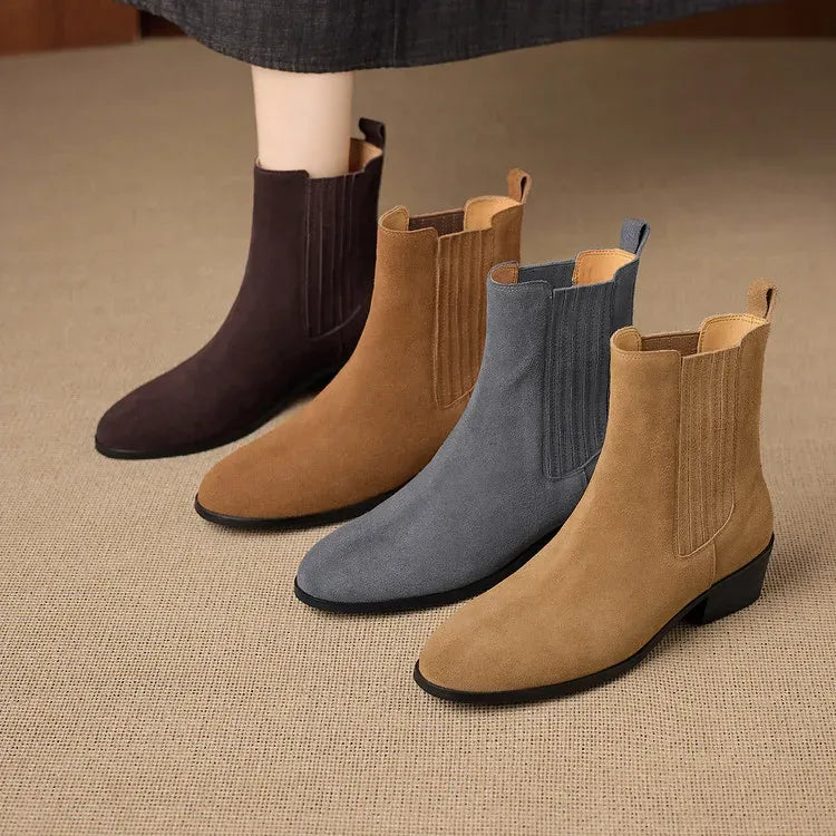 Nina Cow Suede Leather Boots — photo 15