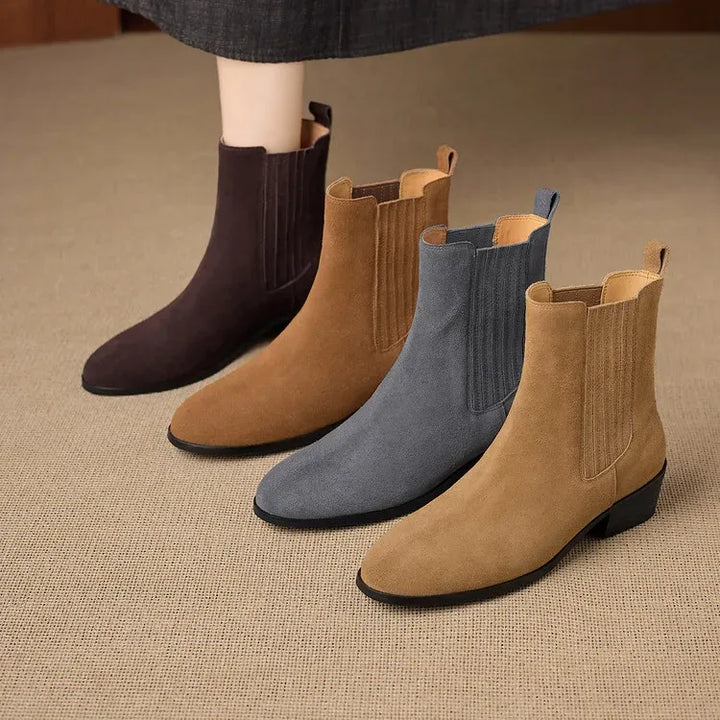 Nina Cow Suede Leather Boots — photo 15