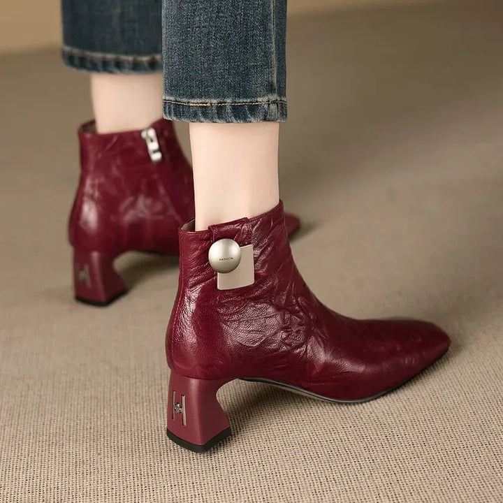 Marina Genuine Leather Ankle Boots — photo 18