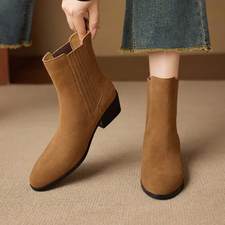 Nina Cow Suede Leather Boots — photo 13