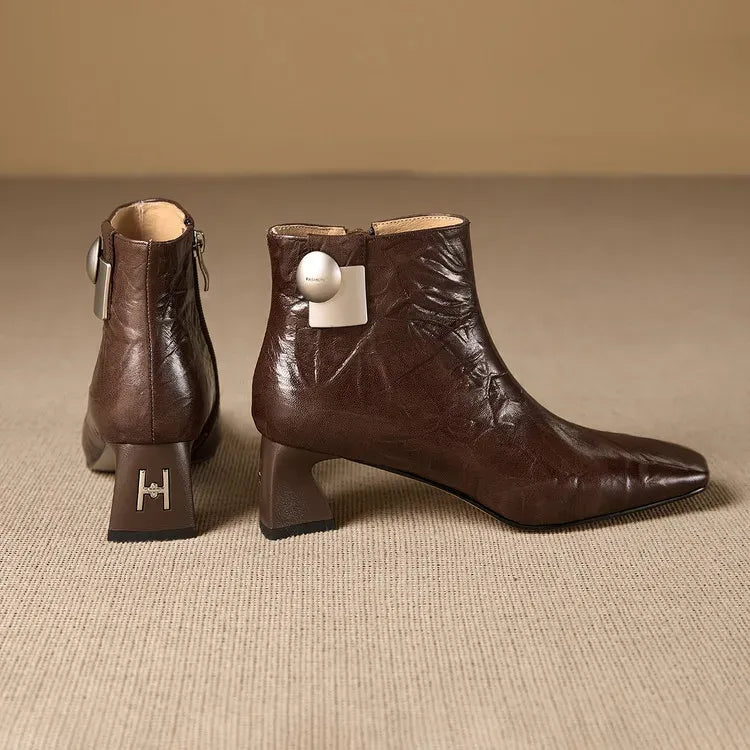 Marina Genuine Leather Ankle Boots — photo 12