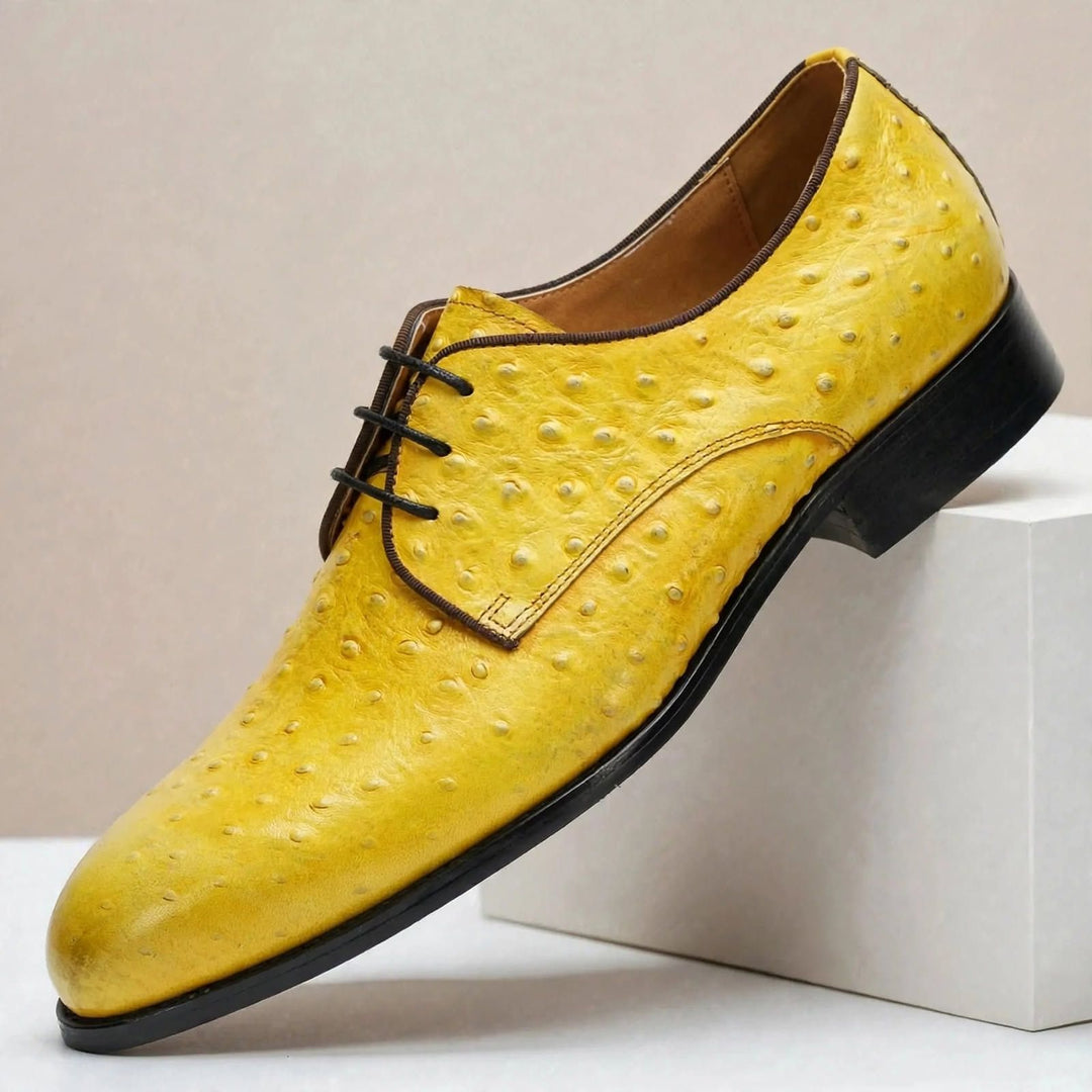 Desmond Ostrich-Embossed Oxfords — photo 2