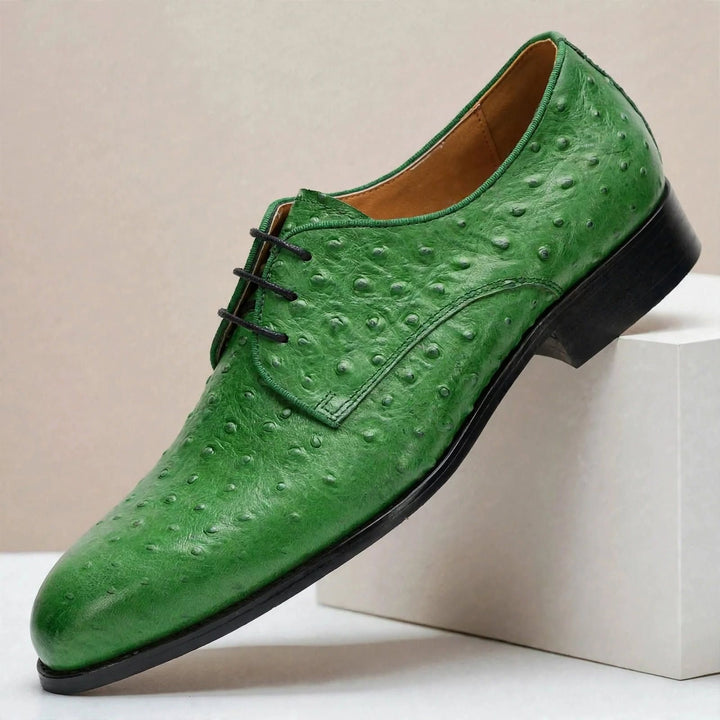 Desmond Ostrich-Embossed Oxfords — photo 1