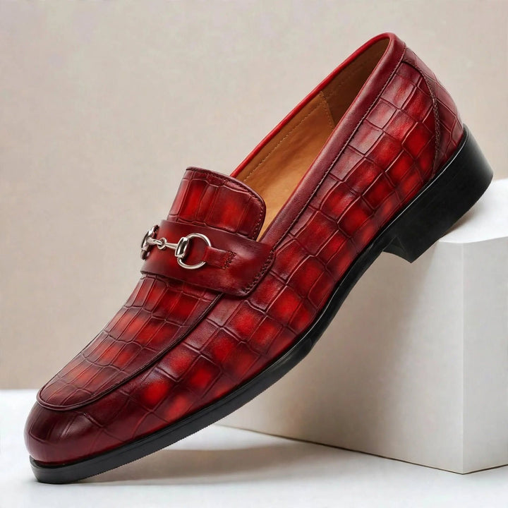 Hollis Textured Cowhide Loafers — photo 5