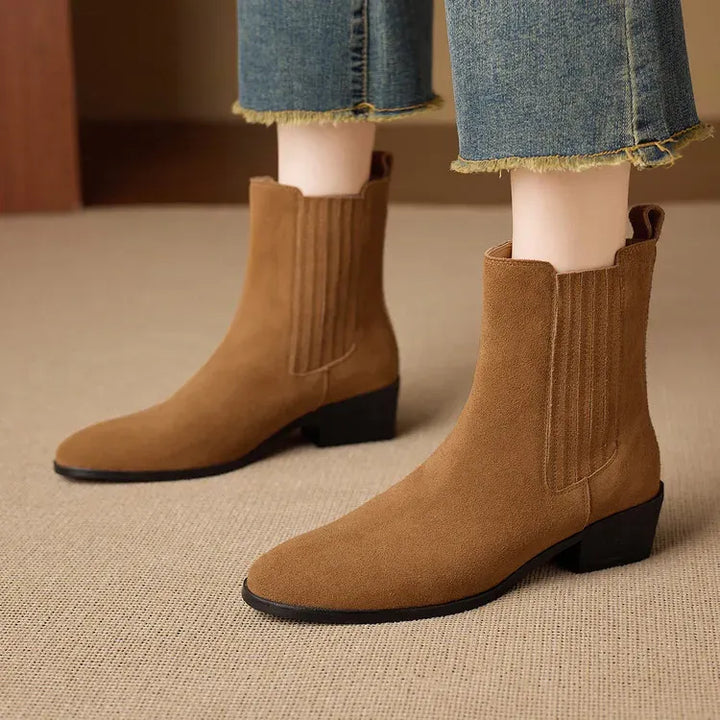 Nina Cow Suede Leather Boots — photo 2