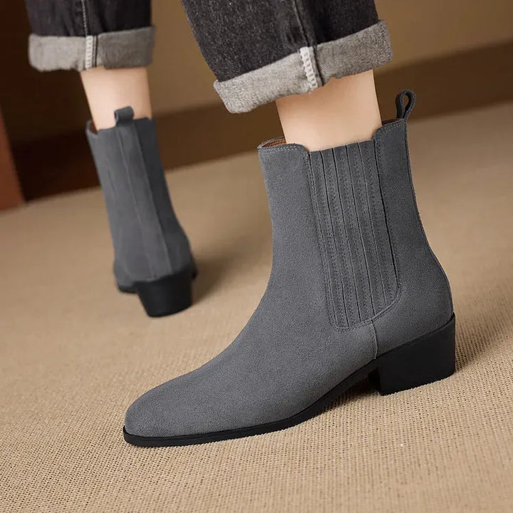 Nina Cow Suede Leather Boots — photo 1