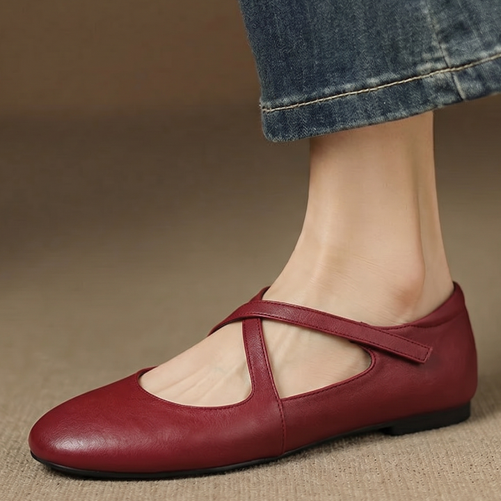 Zeor Genuine Leather Flats
