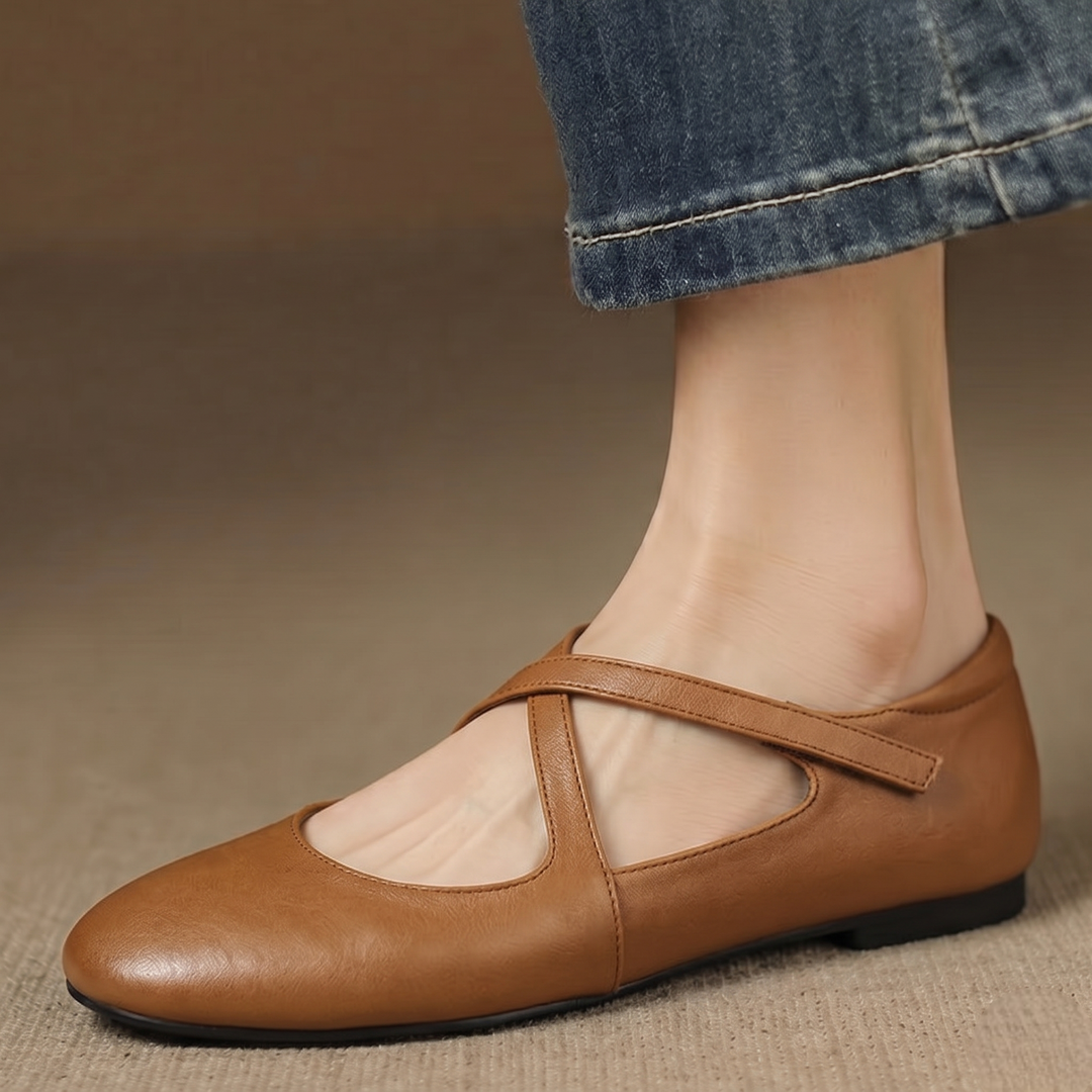Zeor Genuine Leather Flats