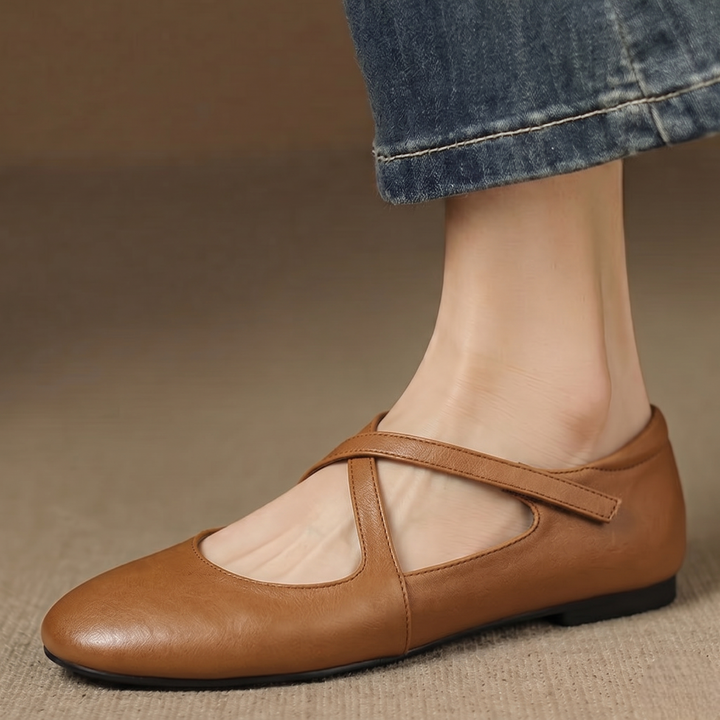 Zeor Genuine Leather Flats