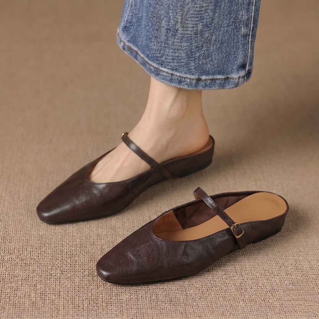 Elzor Genuine Leather Mules