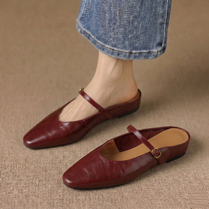 Elzor Genuine Leather Mules