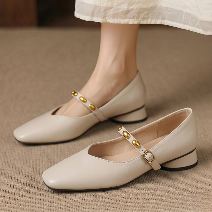 Zyra Genuine Leather Flats