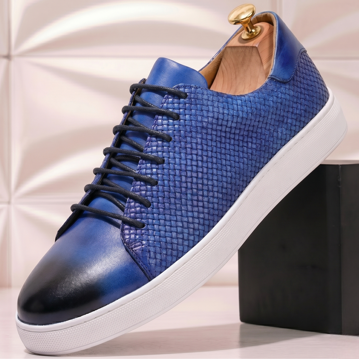 Ezar Cowhide Leather Sneakers
