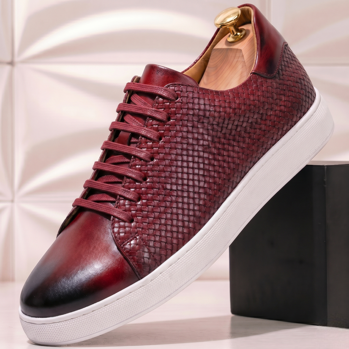 Ezar Cowhide Leather Sneakers