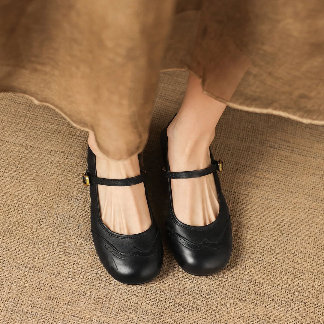 Mabel Genuine Leather Flats