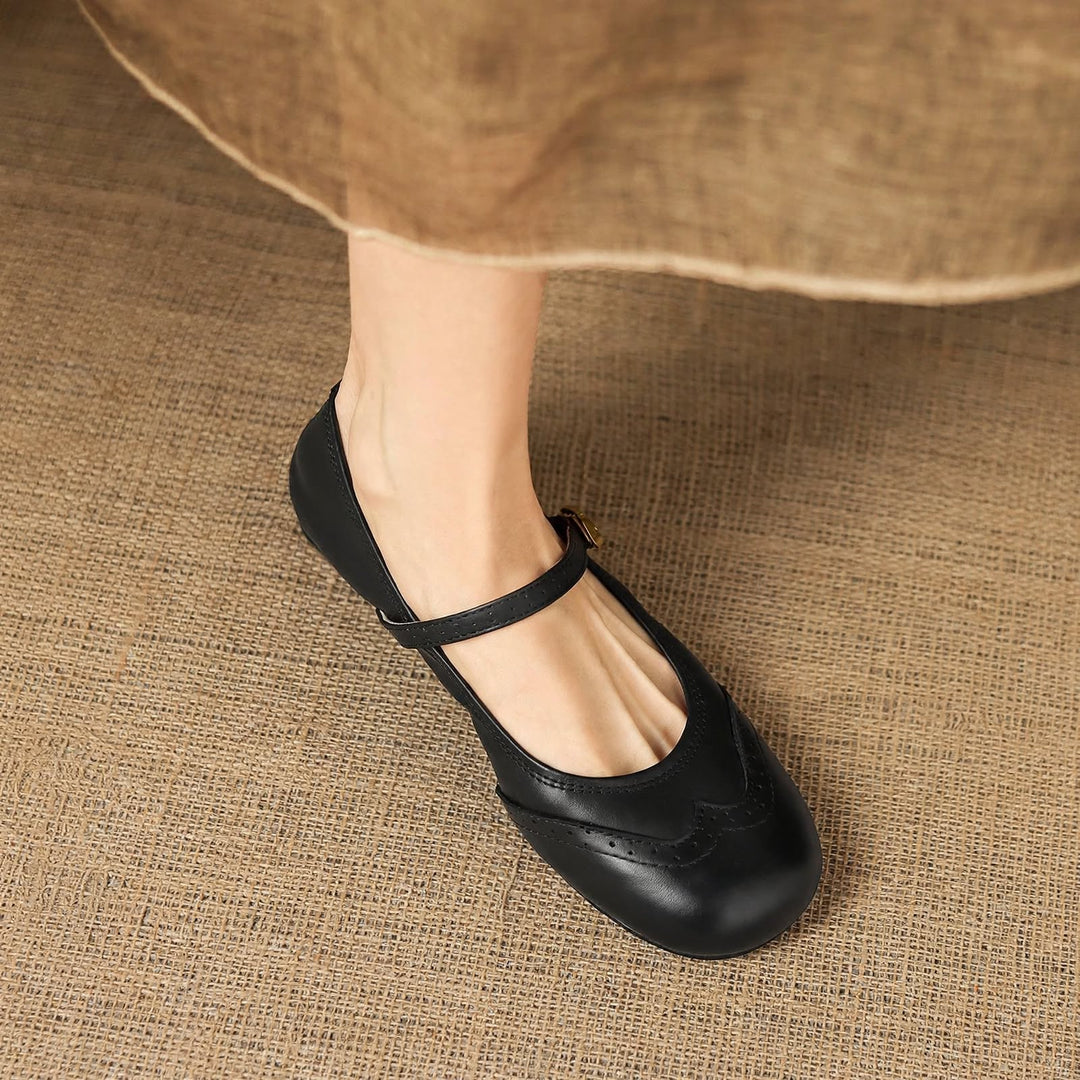 Mabel Genuine Leather Flats