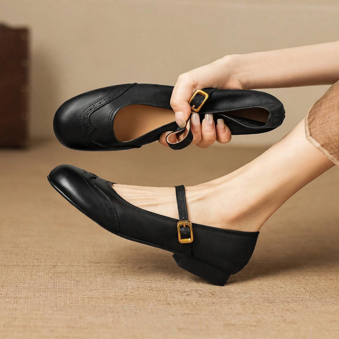 Mabel Genuine Leather Flats