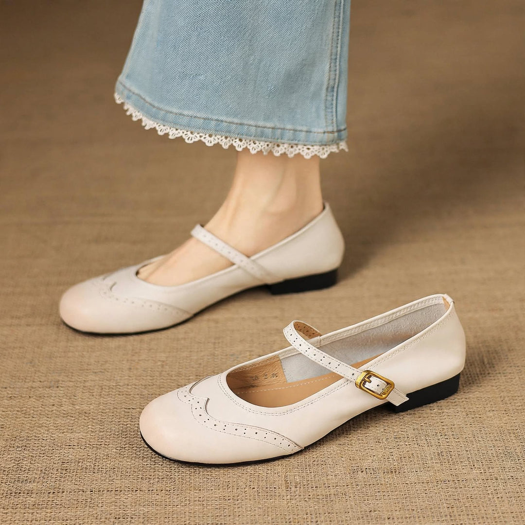 Mabel Genuine Leather Flats