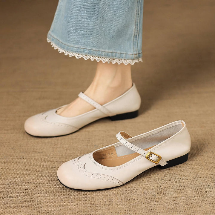 Mabel Genuine Leather Flats
