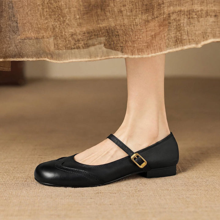 Mabel Genuine Leather Flats