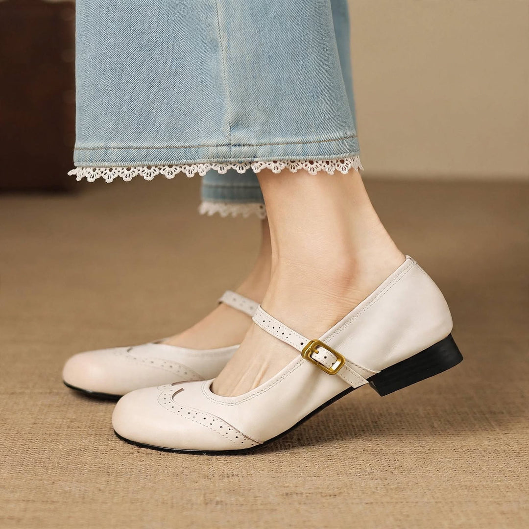 Mabel Genuine Leather Flats