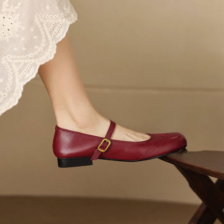 Mabel Genuine Leather Flats