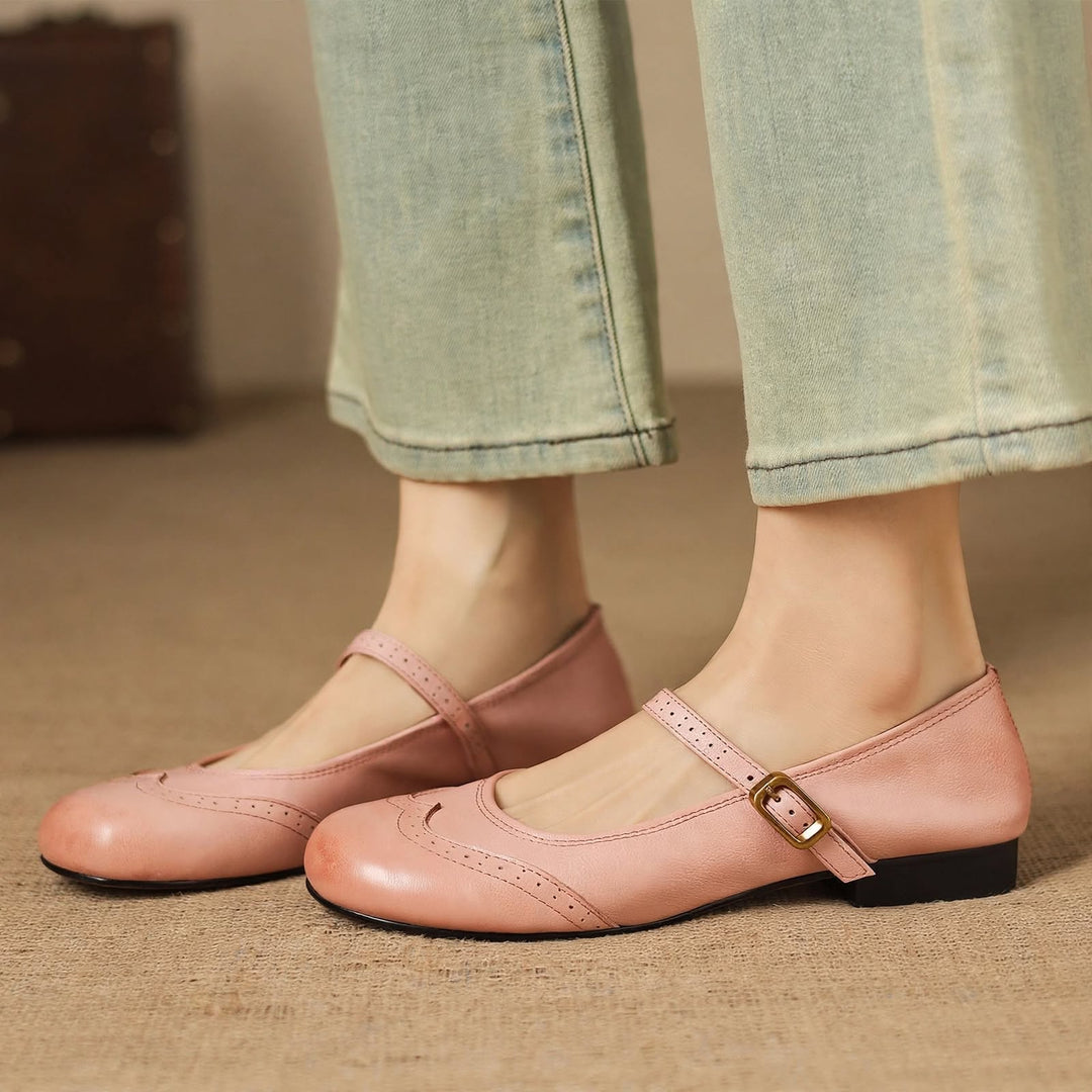 Mabel Genuine Leather Flats