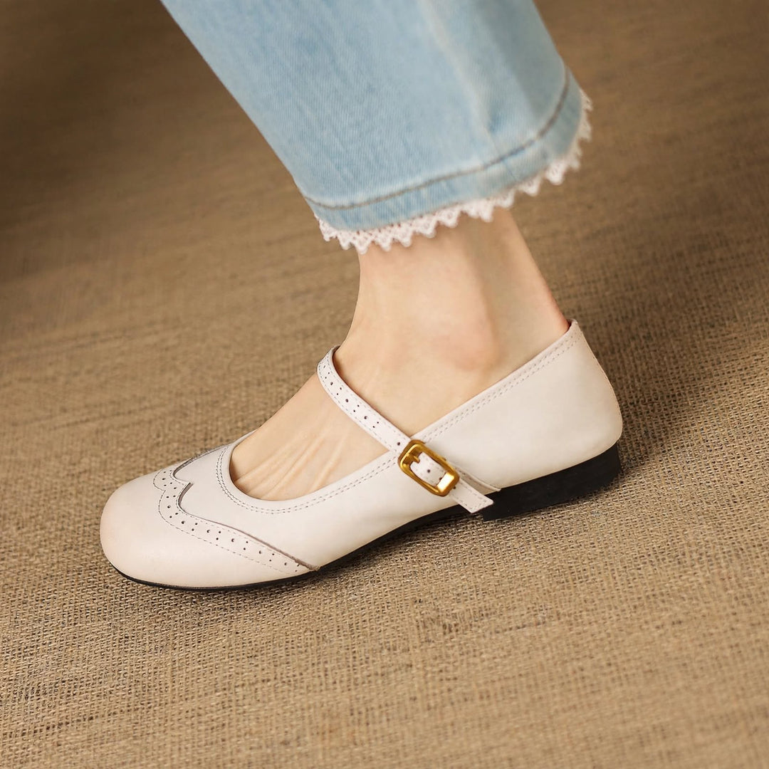 Mabel Genuine Leather Flats