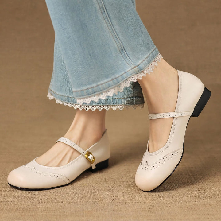 Mabel Genuine Leather Flats