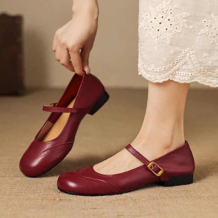 Mabel Genuine Leather Flats