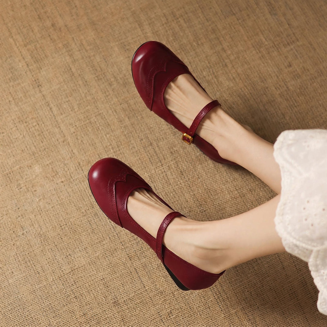 Mabel Genuine Leather Flats