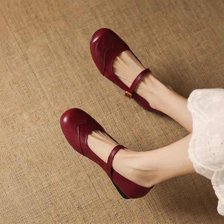 Mabel Genuine Leather Flats