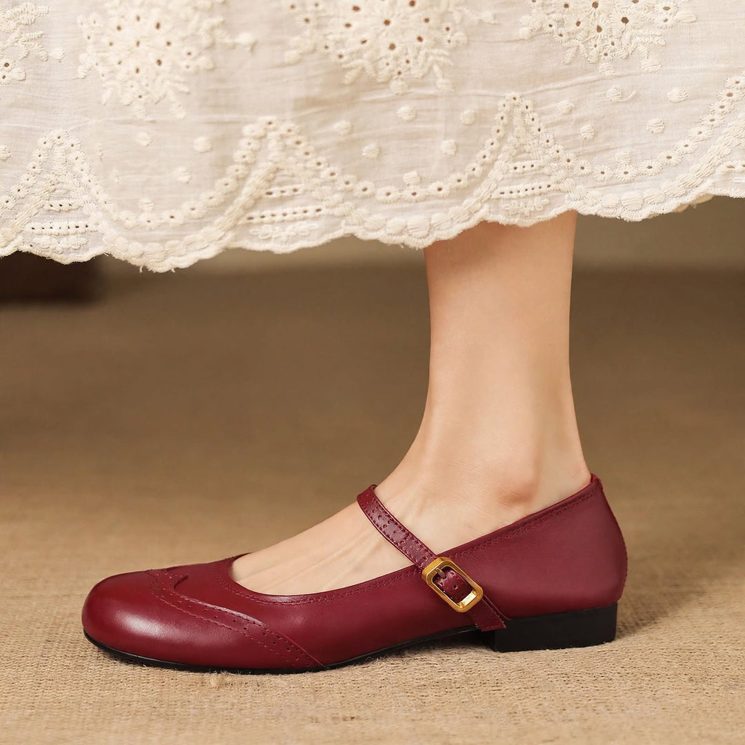 Mabel Genuine Leather Flats
