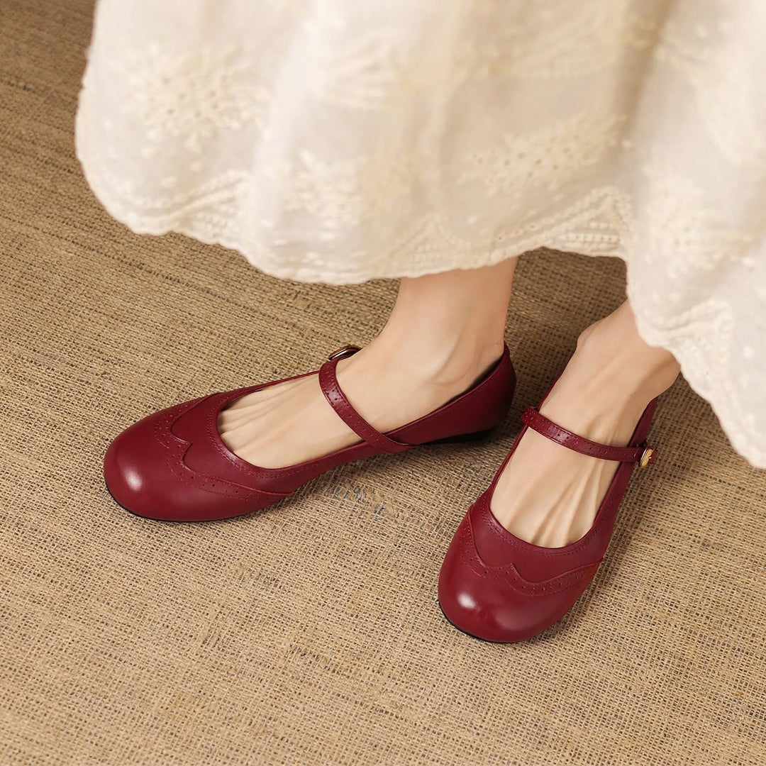 Mabel Genuine Leather Flats