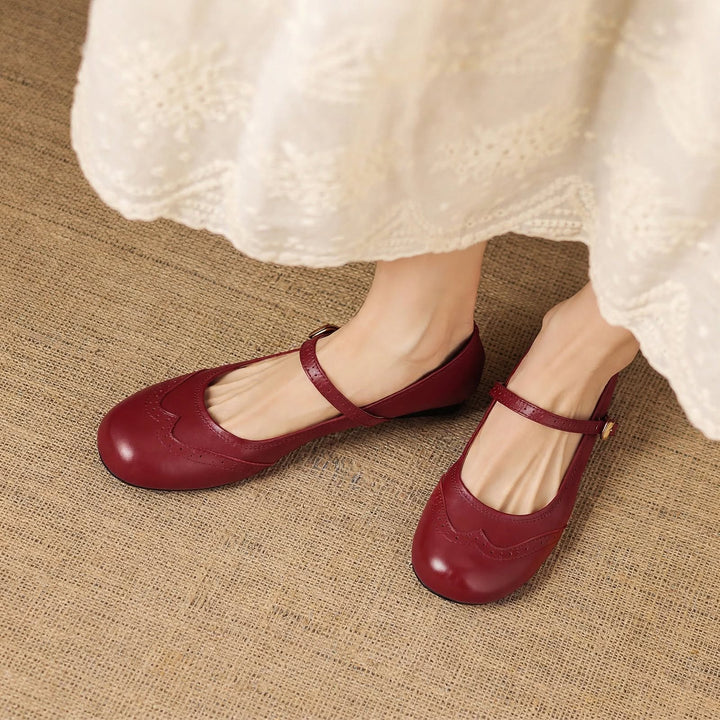 Mabel Genuine Leather Flats