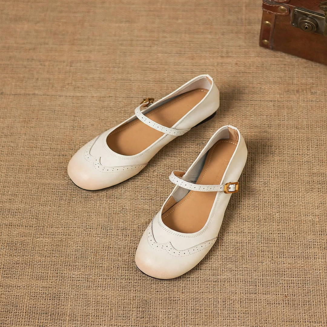 Mabel Genuine Leather Flats