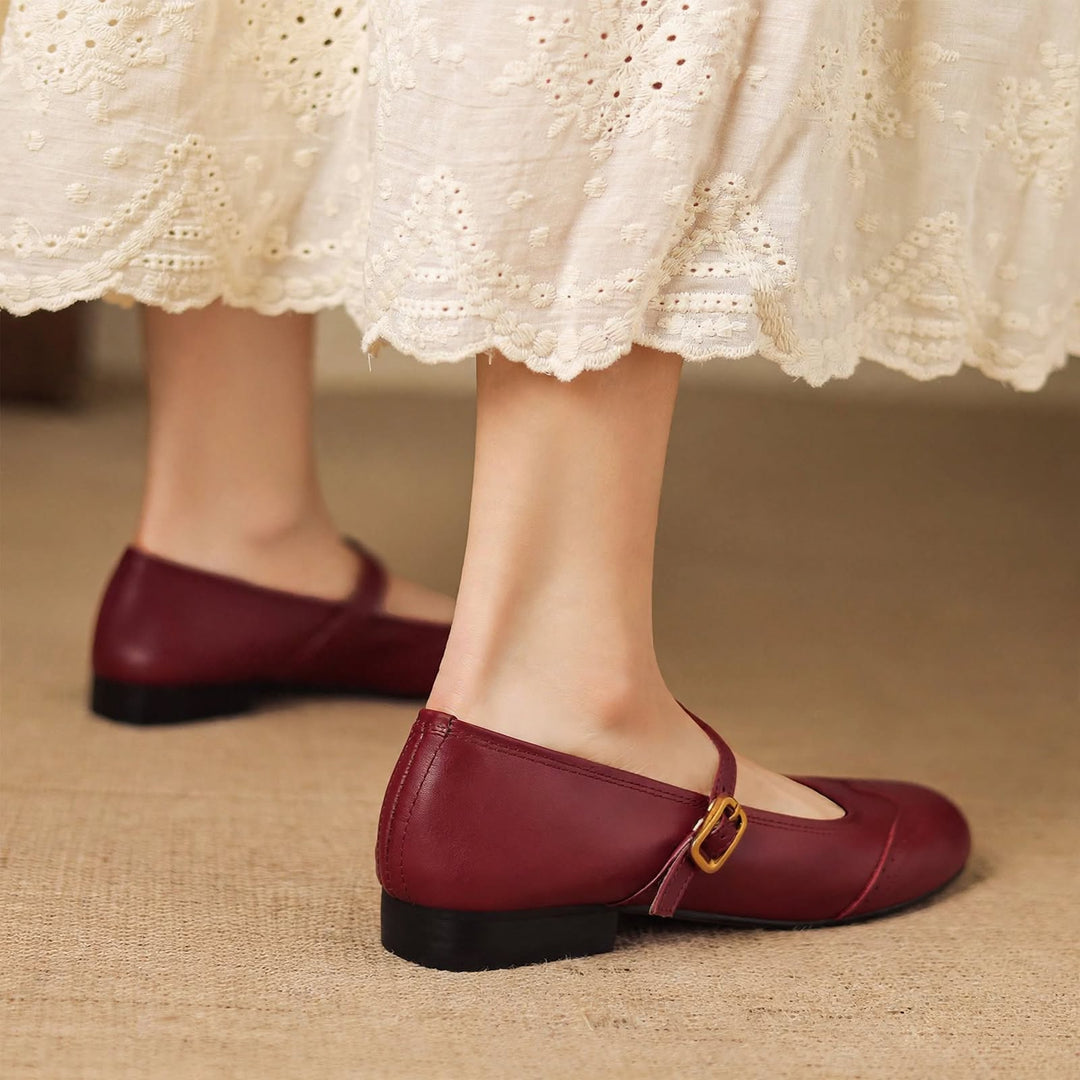 Mabel Genuine Leather Flats
