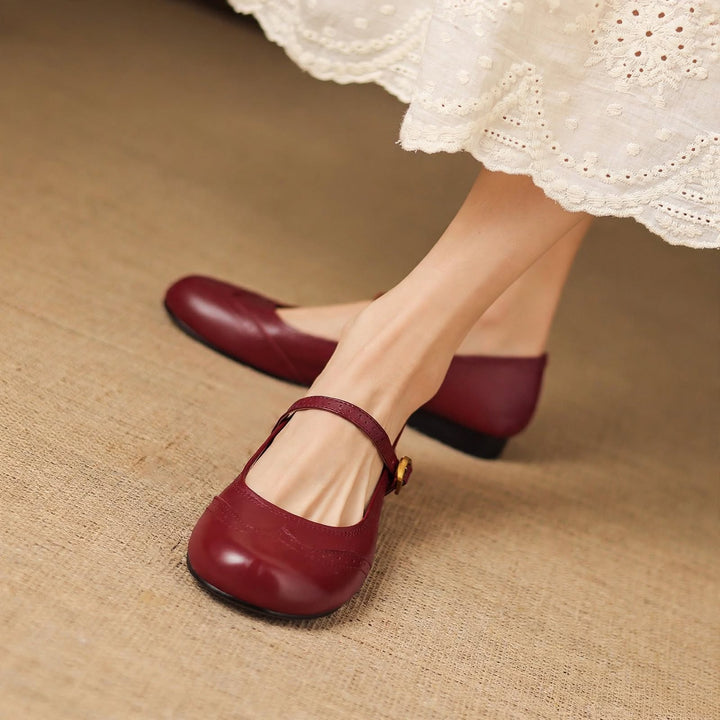 Mabel Genuine Leather Flats