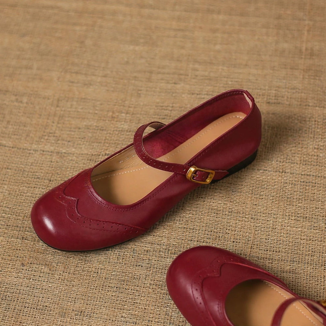 Mabel Genuine Leather Flats