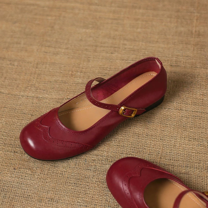 Mabel Genuine Leather Flats